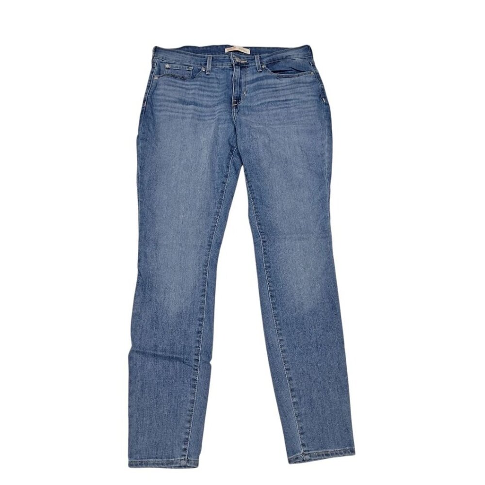Levis Signature Mid Rise Skinny Jeans Womens 12 Long Tall Regular Wash Blue Pant